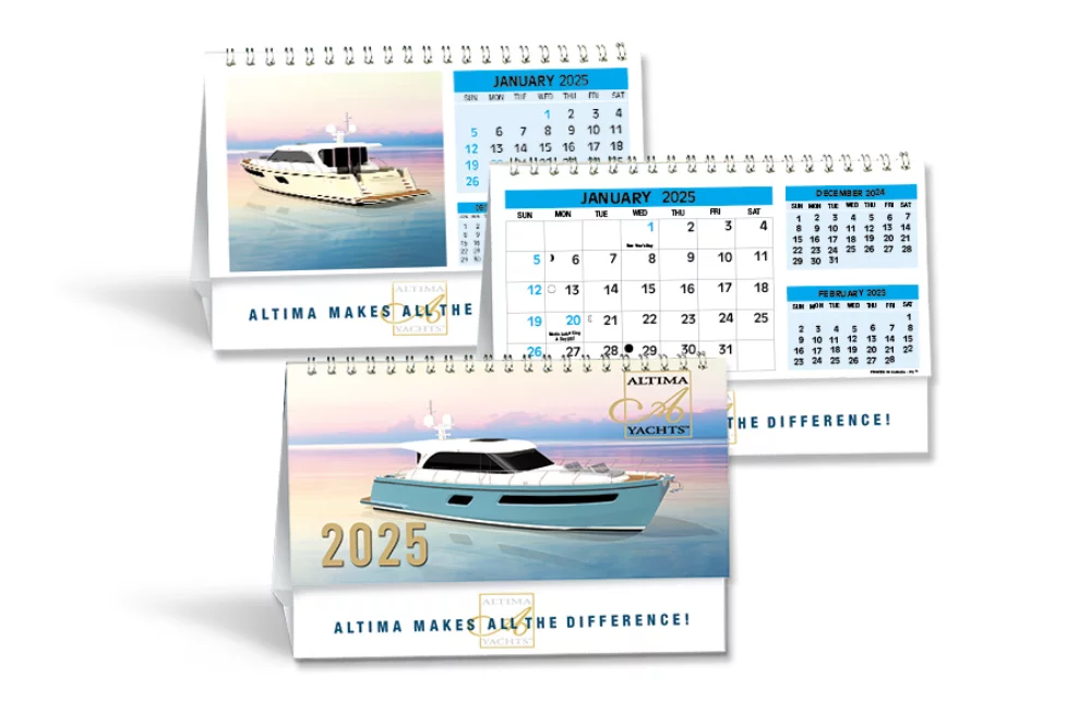 Calendrier de bureau à double vue
