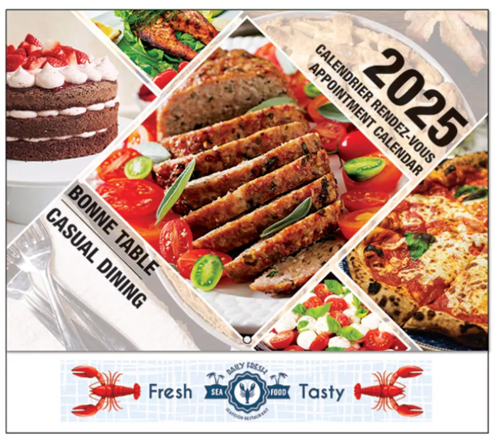 Calendrier des rendez-vous pour les repas décontractés