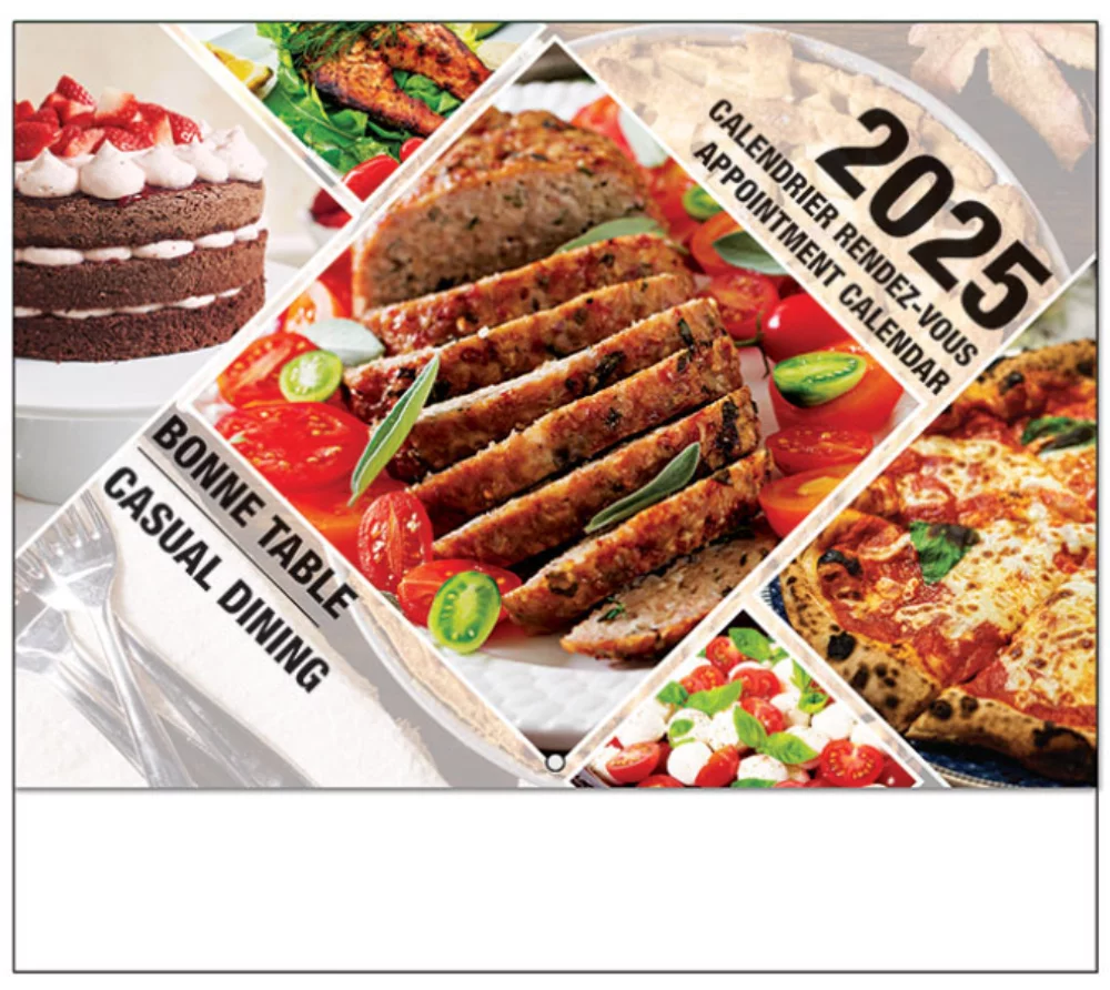 Calendrier des rendez-vous pour les repas décontractés