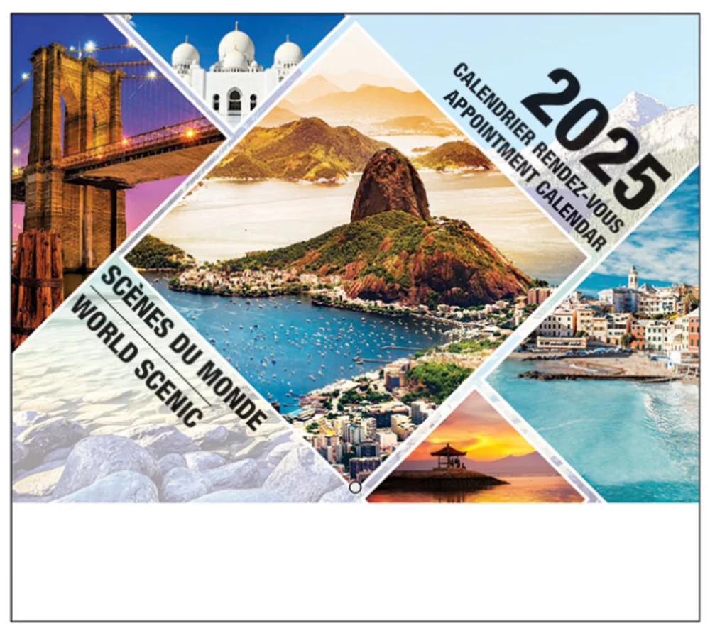 Calendrier de rendez-vous panoramique mondial