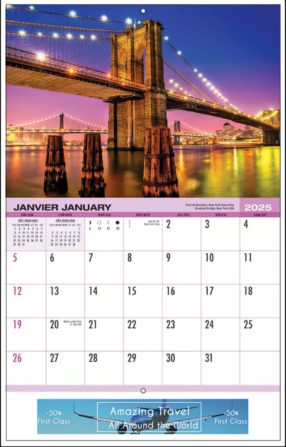 Calendrier de rendez-vous panoramique mondial