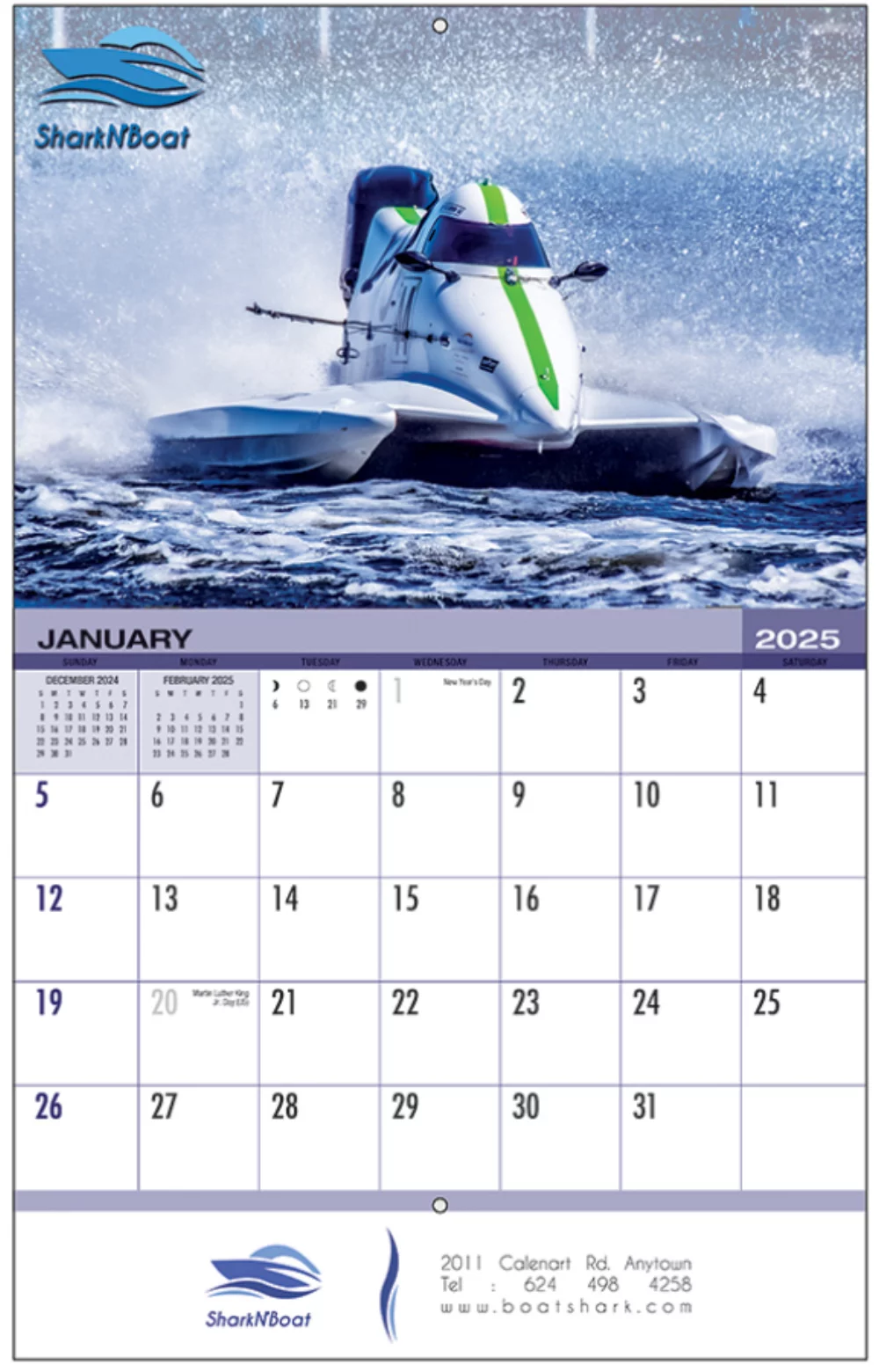 Calendrier mural personnalisé des rendez-vous