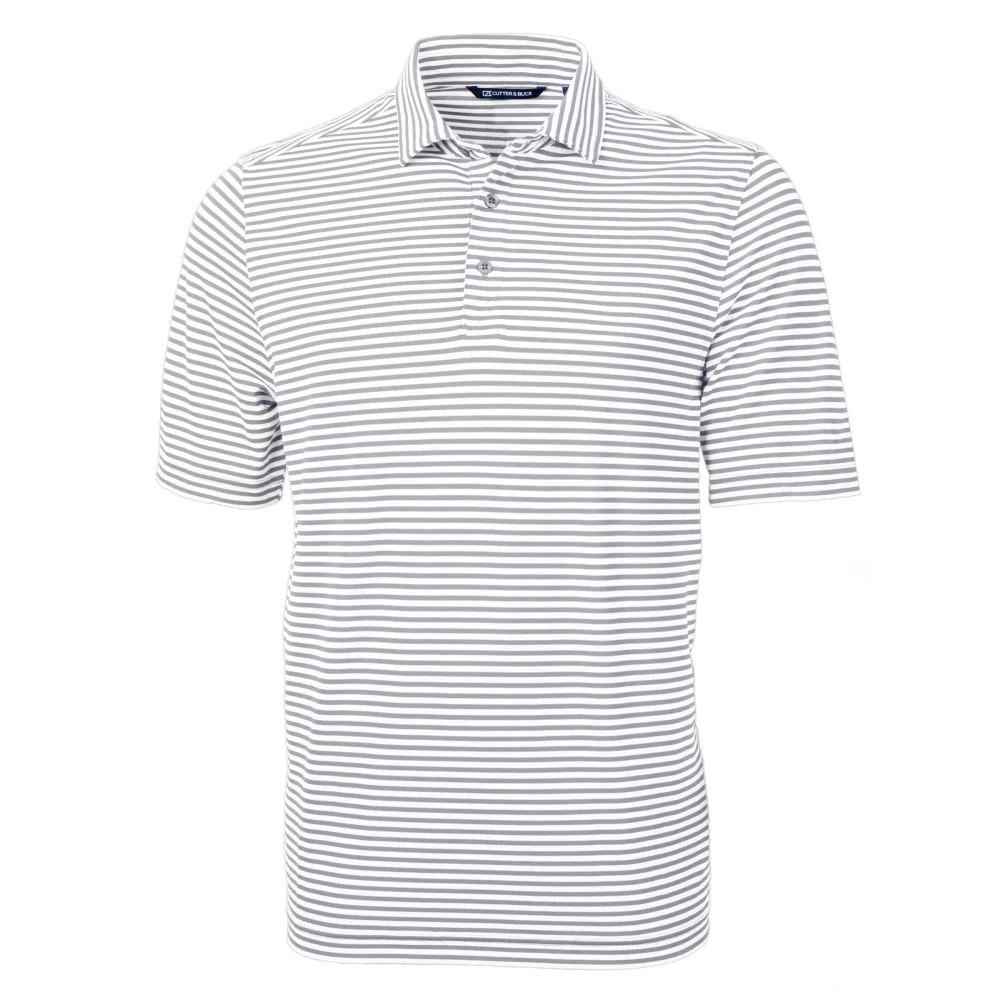 Cutter & Buck Virtue Eco Pique Stripe Recycled Mens Big and Tall Polo