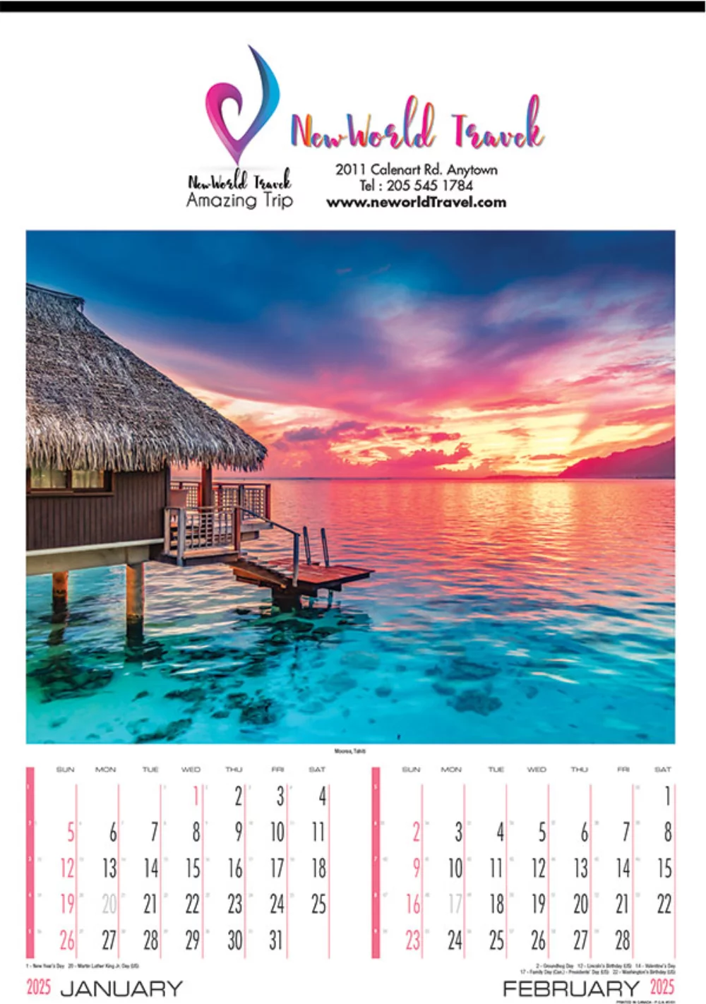 Calendrier Exotique de la Série Prestige