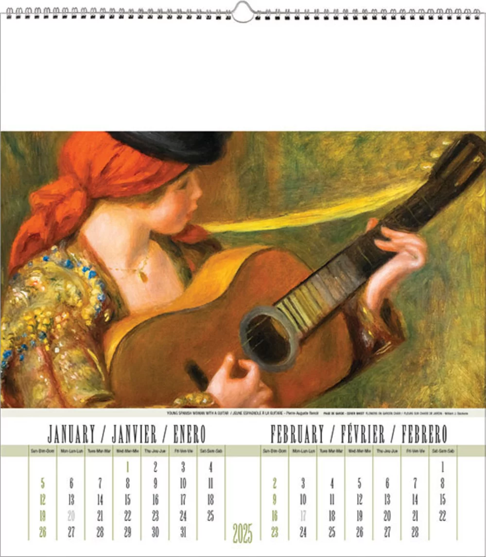 Calendrier de la série Prestige Les Impressionnistes