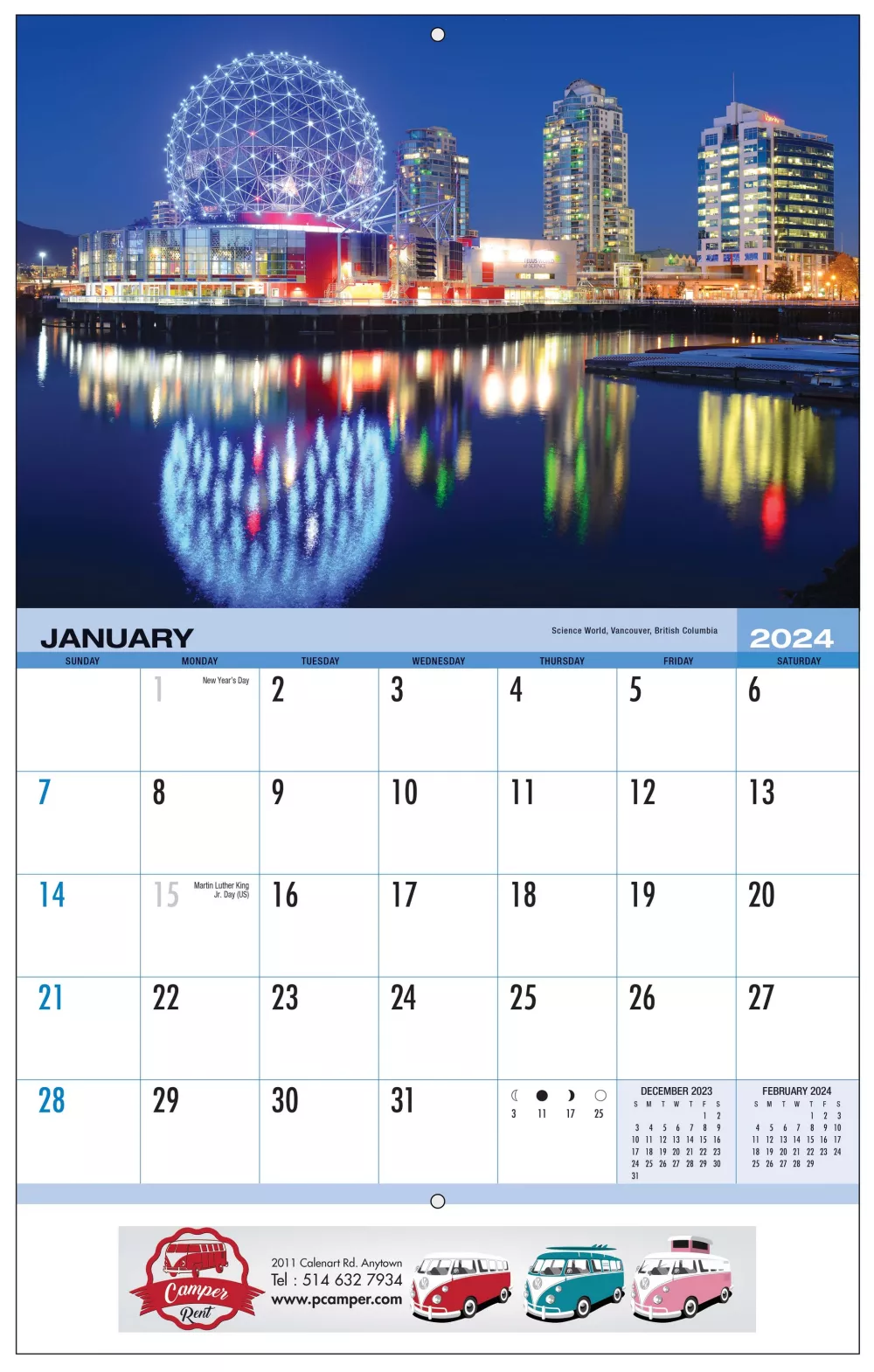 Calendrier des rendez-vous de l'Ouest du Canada