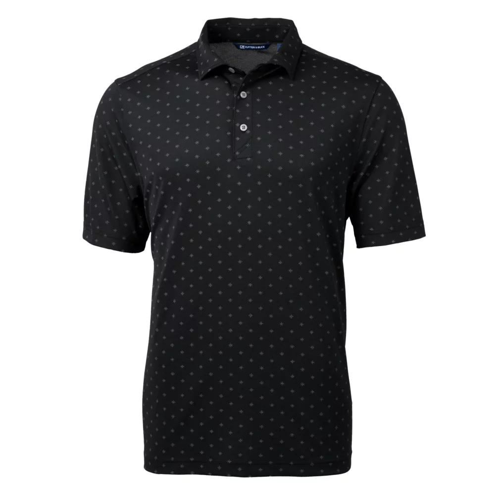 Polo Cutter & Buck Virtue Eco Pique à motif de carreaux recyclé pour hommes de grande taille