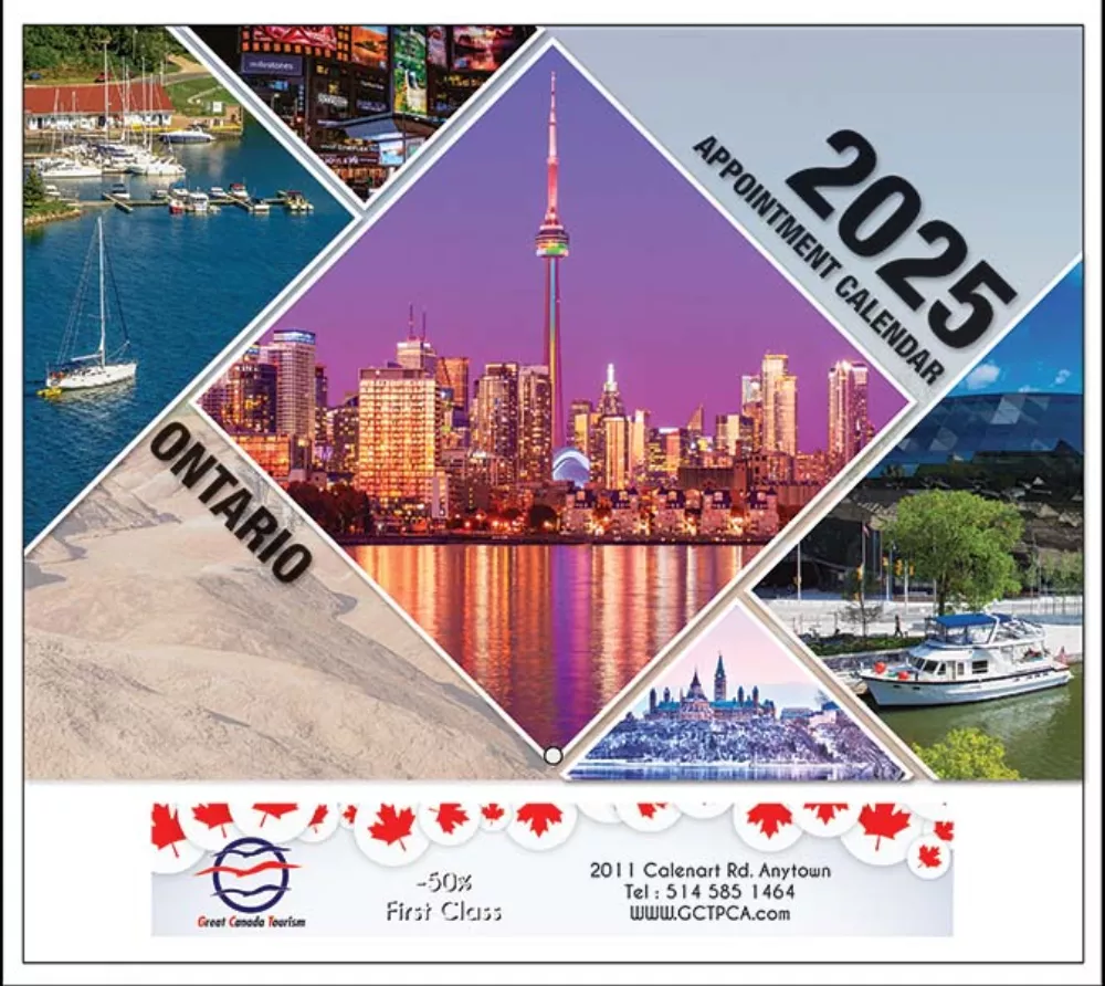 Calendrier des rendez-vous en Ontario