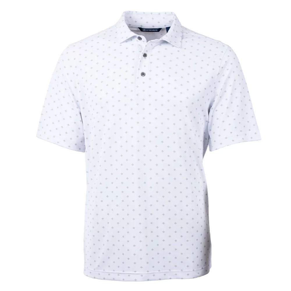 Polo Cutter & Buck Virtue Eco Pique à motif de carreaux recyclé pour hommes de grande taille