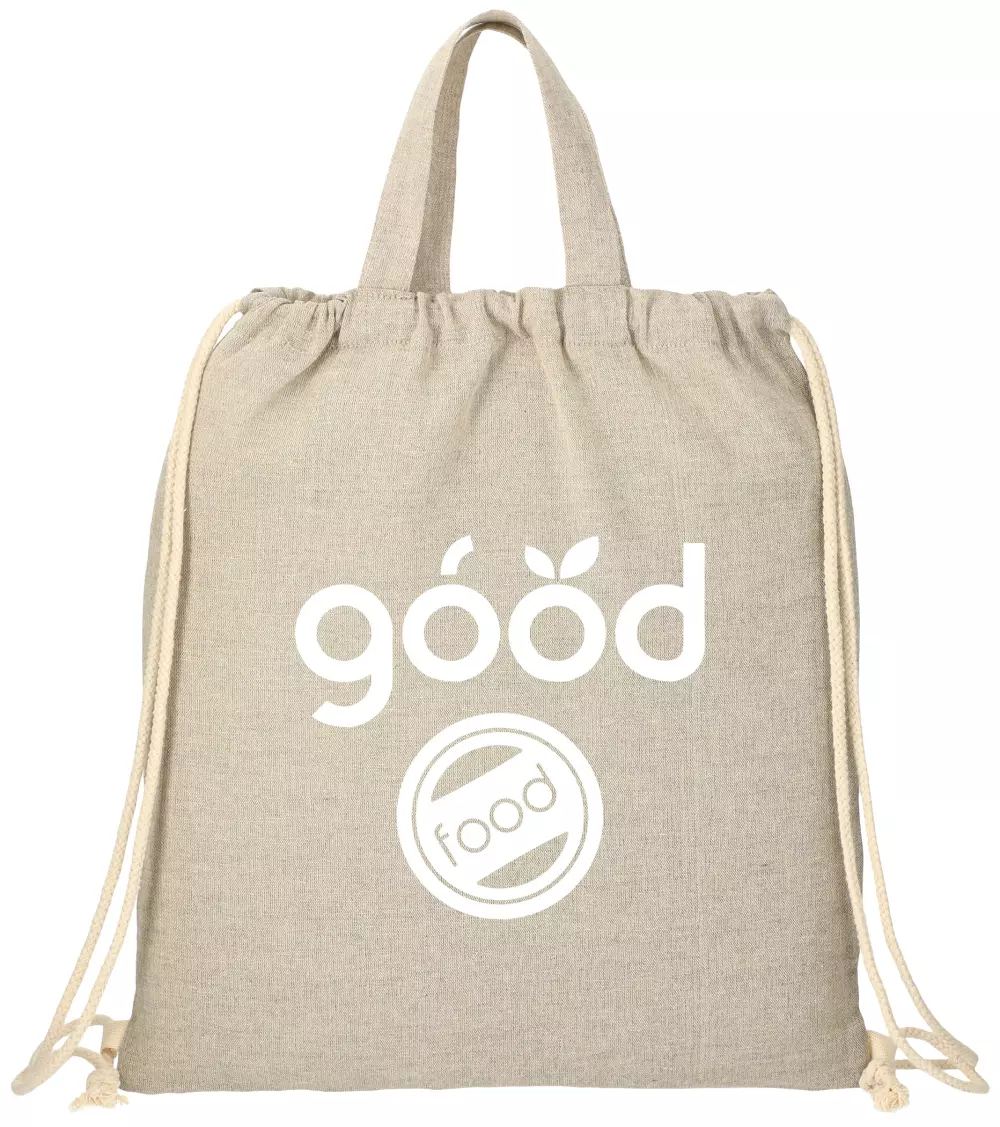 Sac à cordon en coton recyclé de 5 oz