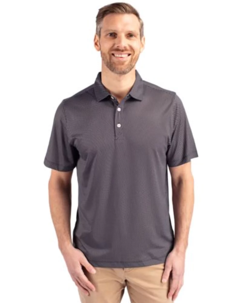 Cutter & Buck Pike Eco Symmetry Print Stretch Recycled Mens Big & Tall Polo