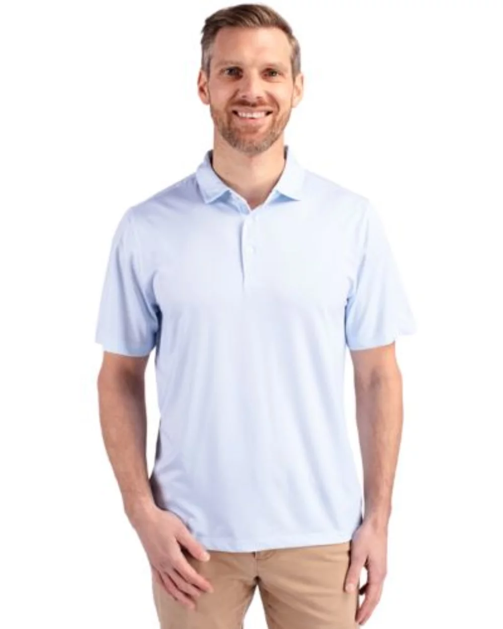 Polo Cutter & Buck Pike Eco Symmetry Print Stretch Recycled pour hommes grands et grands.