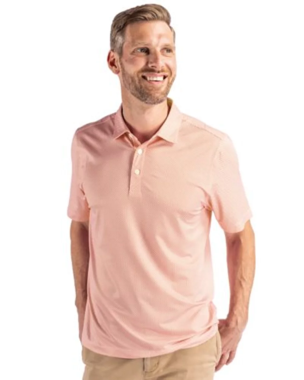 Polo pour hommes Cutter & Buck Pike Eco Symmetry Print Stretch Recycled