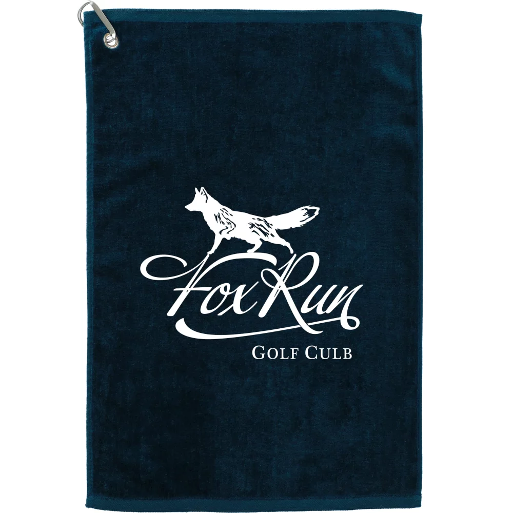 Serviette de golf en tissu éponge 16x25 pouces, 3,5 lb/douzaine.