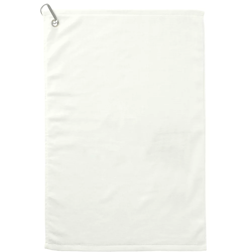 Serviette de golf en tissu éponge 16x25 pouces, 3,5 lb/douzaine.