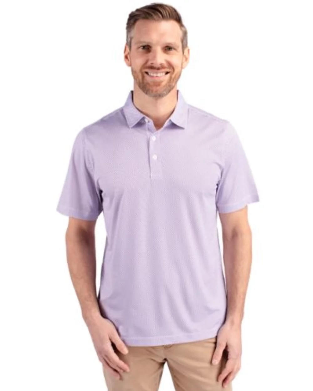 Cutter & Buck Pike Eco Symmetry Print Stretch Recycled Mens Big & Tall Polo