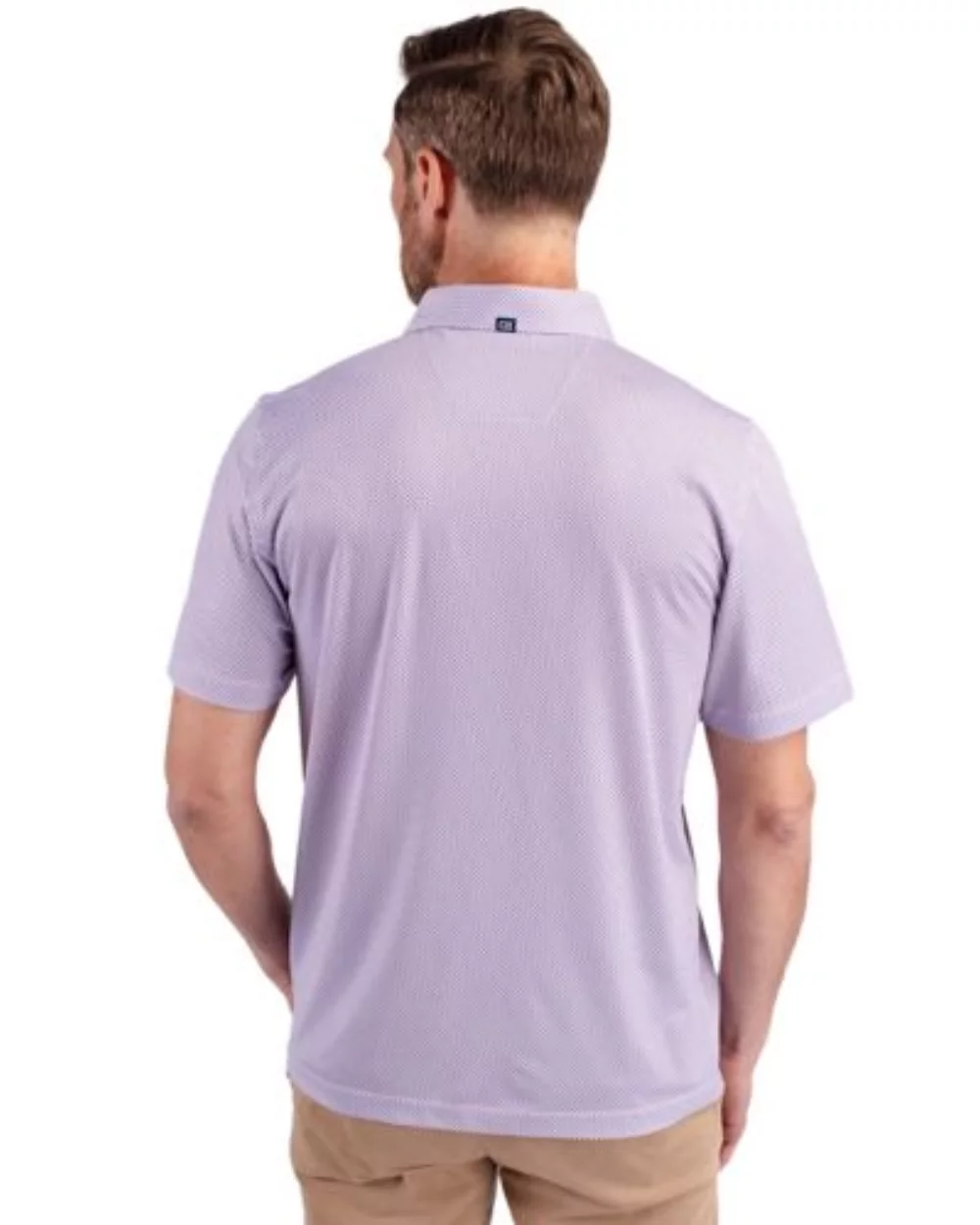 Polo Cutter & Buck Pike Eco Symmetry Print Stretch Recycled pour hommes grands et grands.