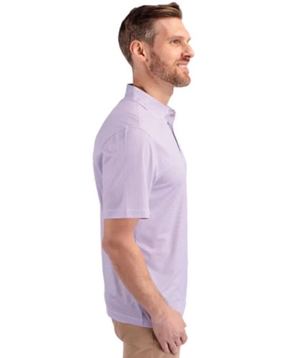 Cutter & Buck Pike Eco Symmetry Print Stretch Recycled Mens Big & Tall Polo