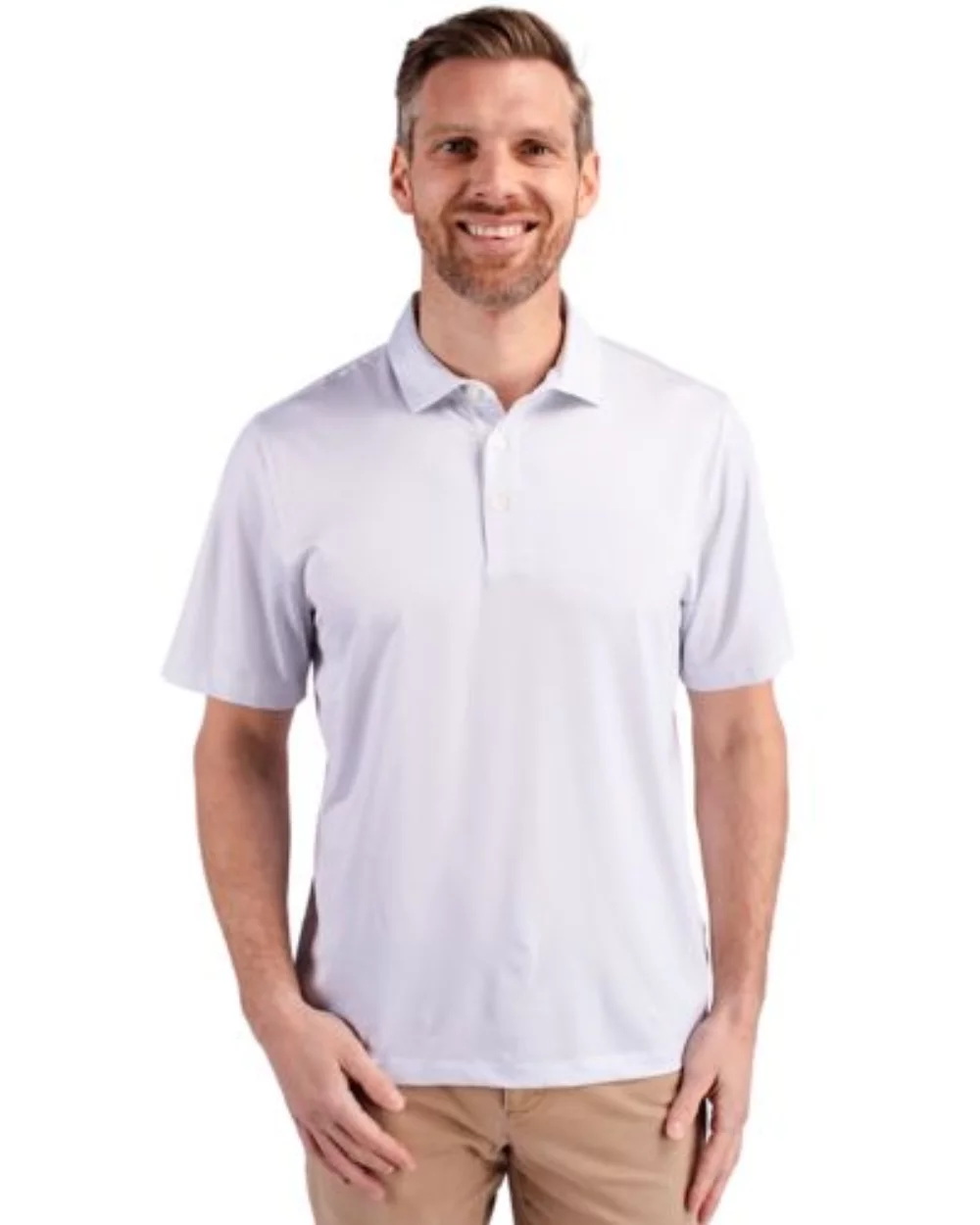 Polo pour hommes Cutter & Buck Pike Eco Symmetry Print Stretch Recycled