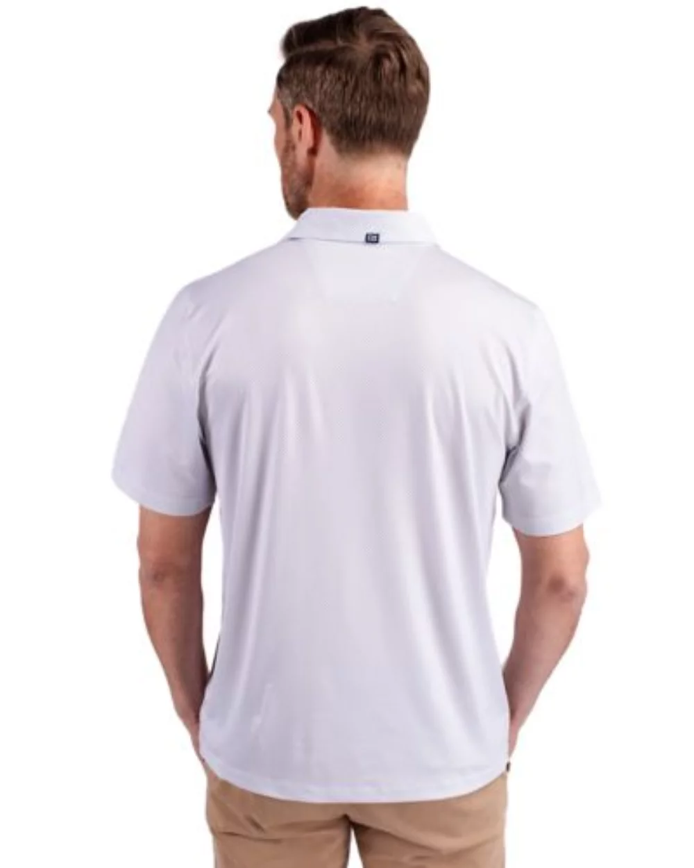 Polo Cutter & Buck Pike Eco Symmetry Print Stretch Recycled pour hommes grands et grands.