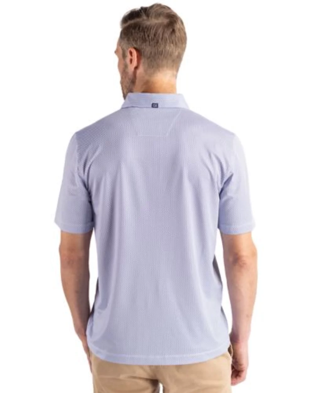 Polo Cutter & Buck Pike Eco Symmetry Print Stretch Recycled pour hommes grands et grands.