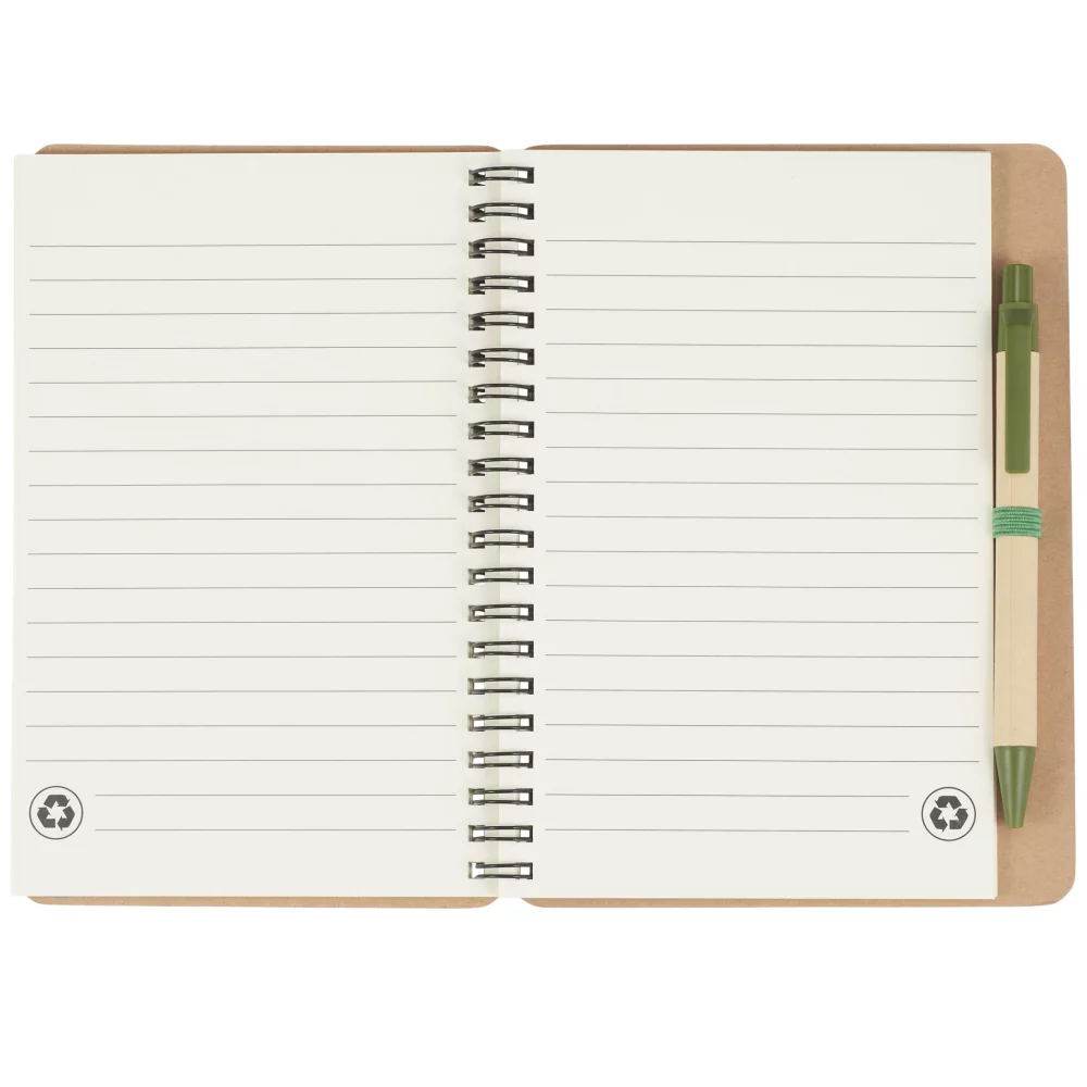 5" x 7" Eco Spiral Notebook with Pen