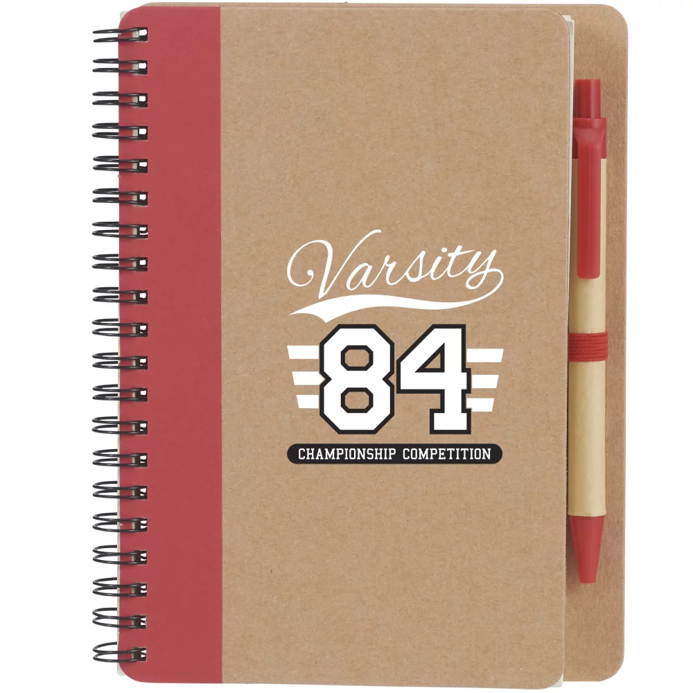 5" x 7" Eco Spiral Notebook with Pen