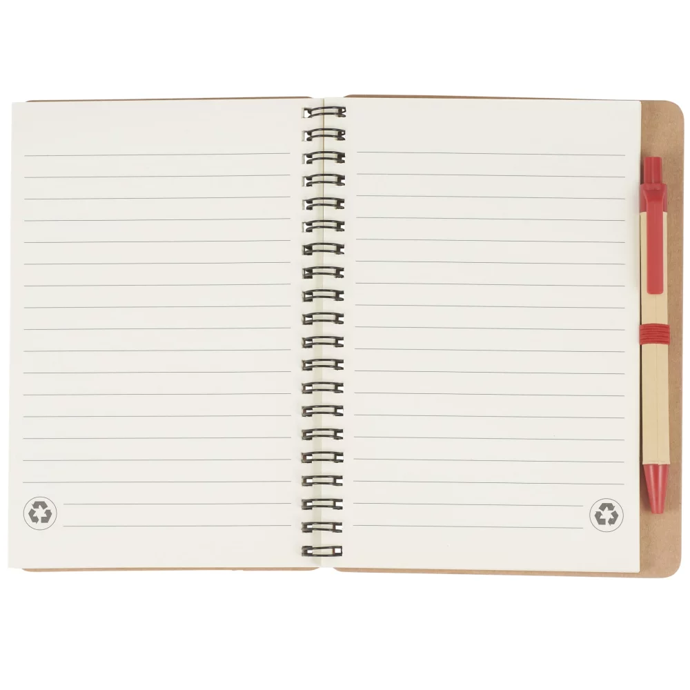 5" x 7" Eco Spiral Notebook with Pen