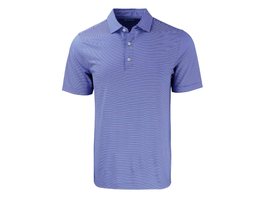 Polo Cutter & Buck Forge Eco à double rayures extensibles recyclées pour hommes de grande taille