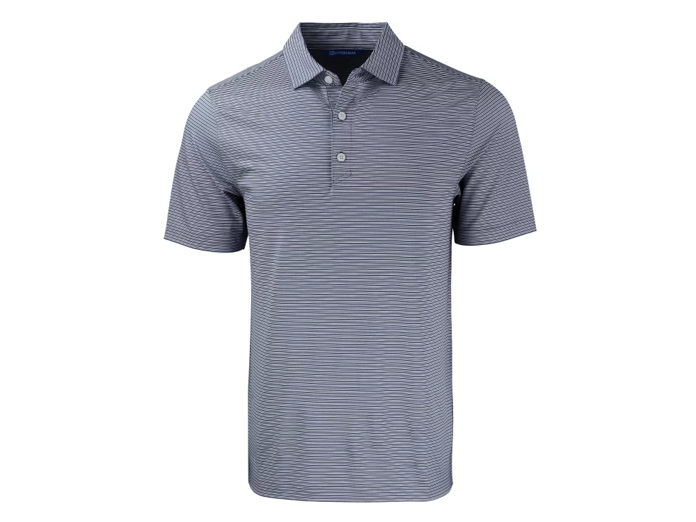 Polo Cutter & Buck Forge Eco à double rayures extensibles recyclées pour hommes de grande taille