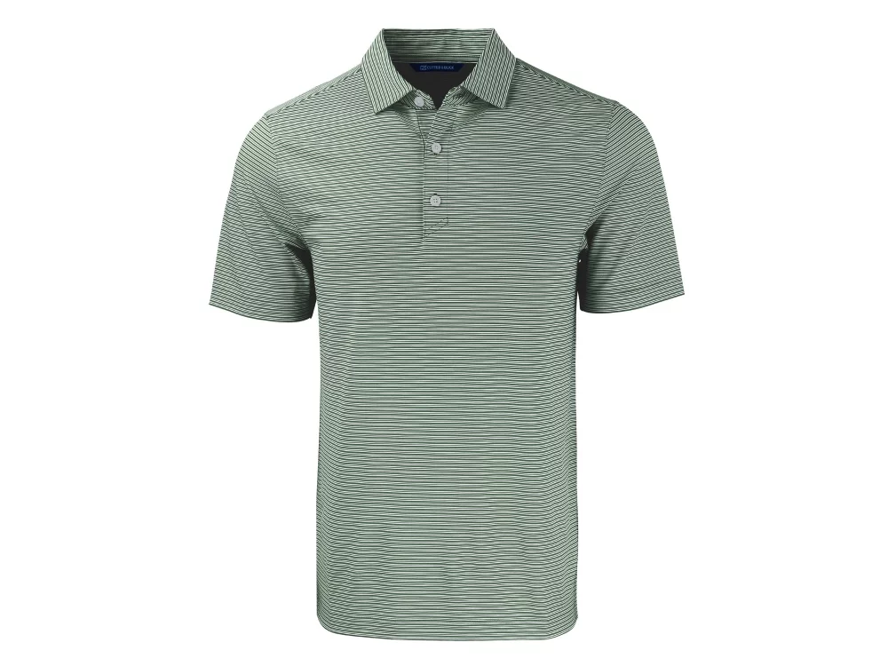 Polo Cutter & Buck Forge Eco à double rayures extensibles recyclées pour hommes de grande taille