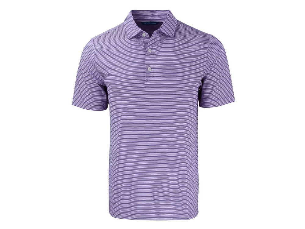 Polo Cutter & Buck Forge Eco à double rayures extensibles recyclées pour hommes de grande taille