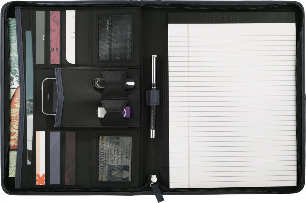 Porte-documents zippé Pedova™ en UltraHyde avec papier FSC® Mix