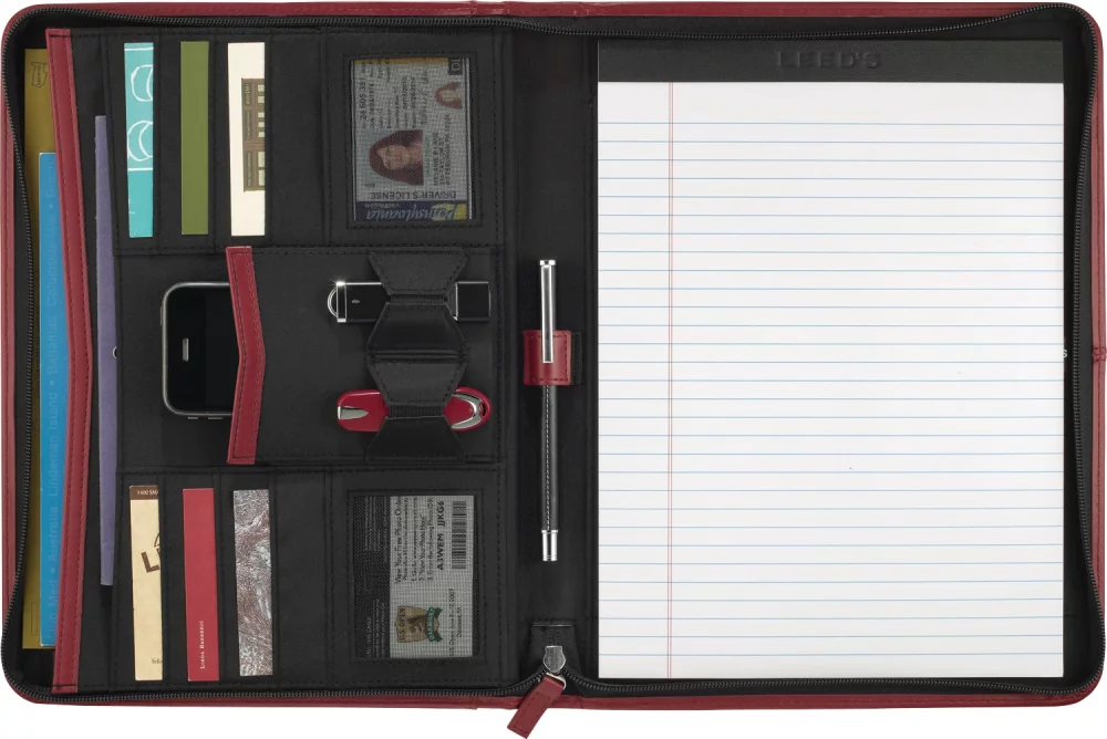 Porte-documents zippé Pedova™ en UltraHyde avec papier FSC® Mix