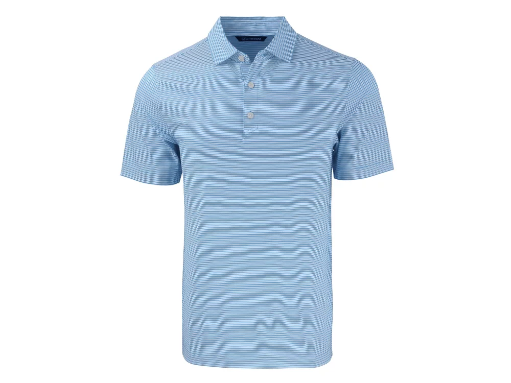 Polo Cutter & Buck Forge Eco à double rayures extensibles recyclées pour hommes de grande taille