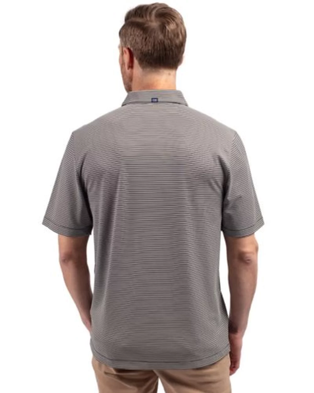 Polo pour hommes Cutter & Buck Forge Eco à double rayures extensibles recyclées