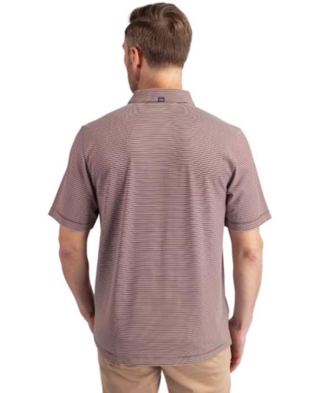 Polo Cutter & Buck Forge Eco à double rayures extensibles recyclées pour hommes de grande taille