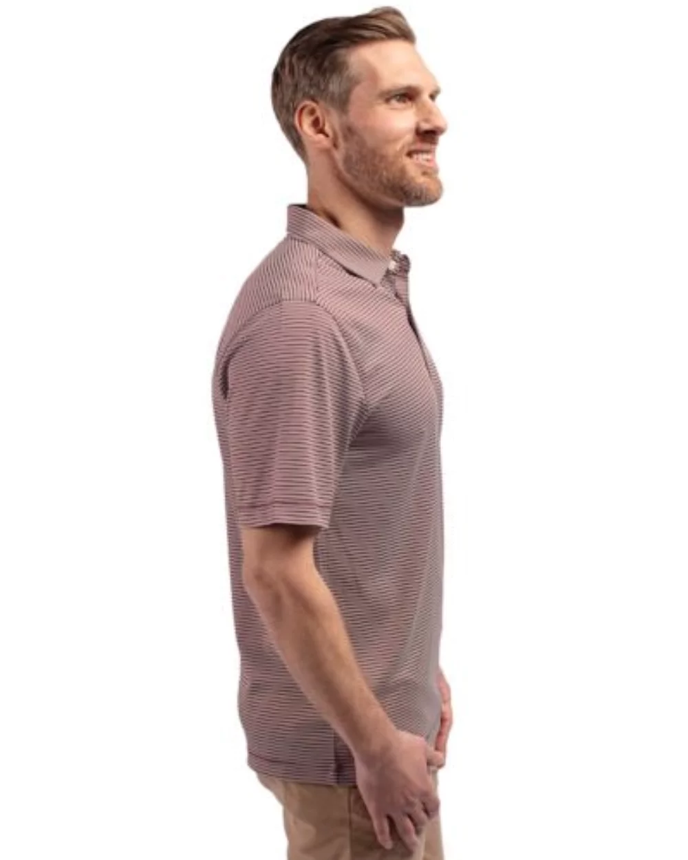 Cutter & Buck Forge Eco Double Stripe Stretch Recycled Mens Polo