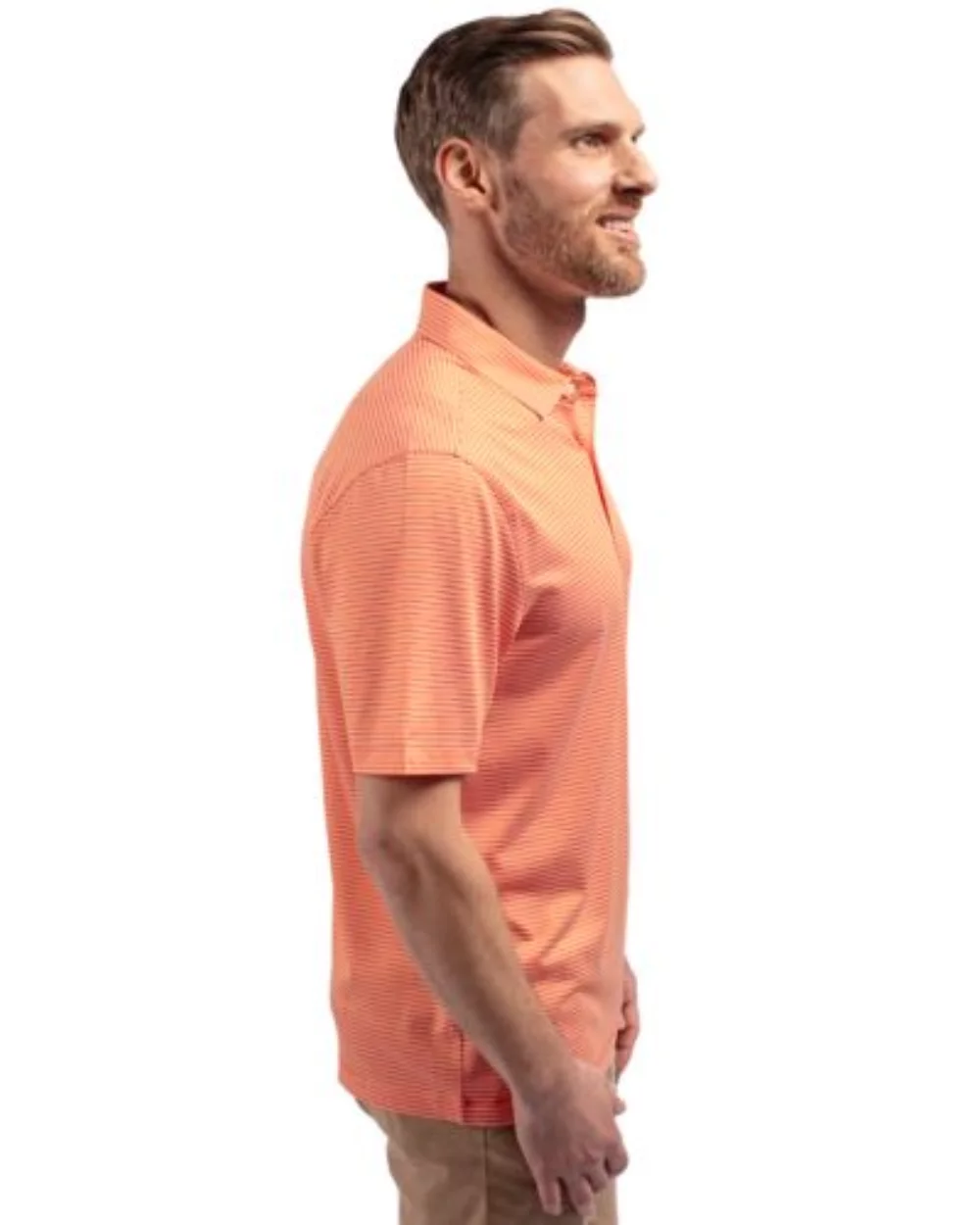 Cutter & Buck Forge Eco Double Stripe Stretch Recycled Mens Polo