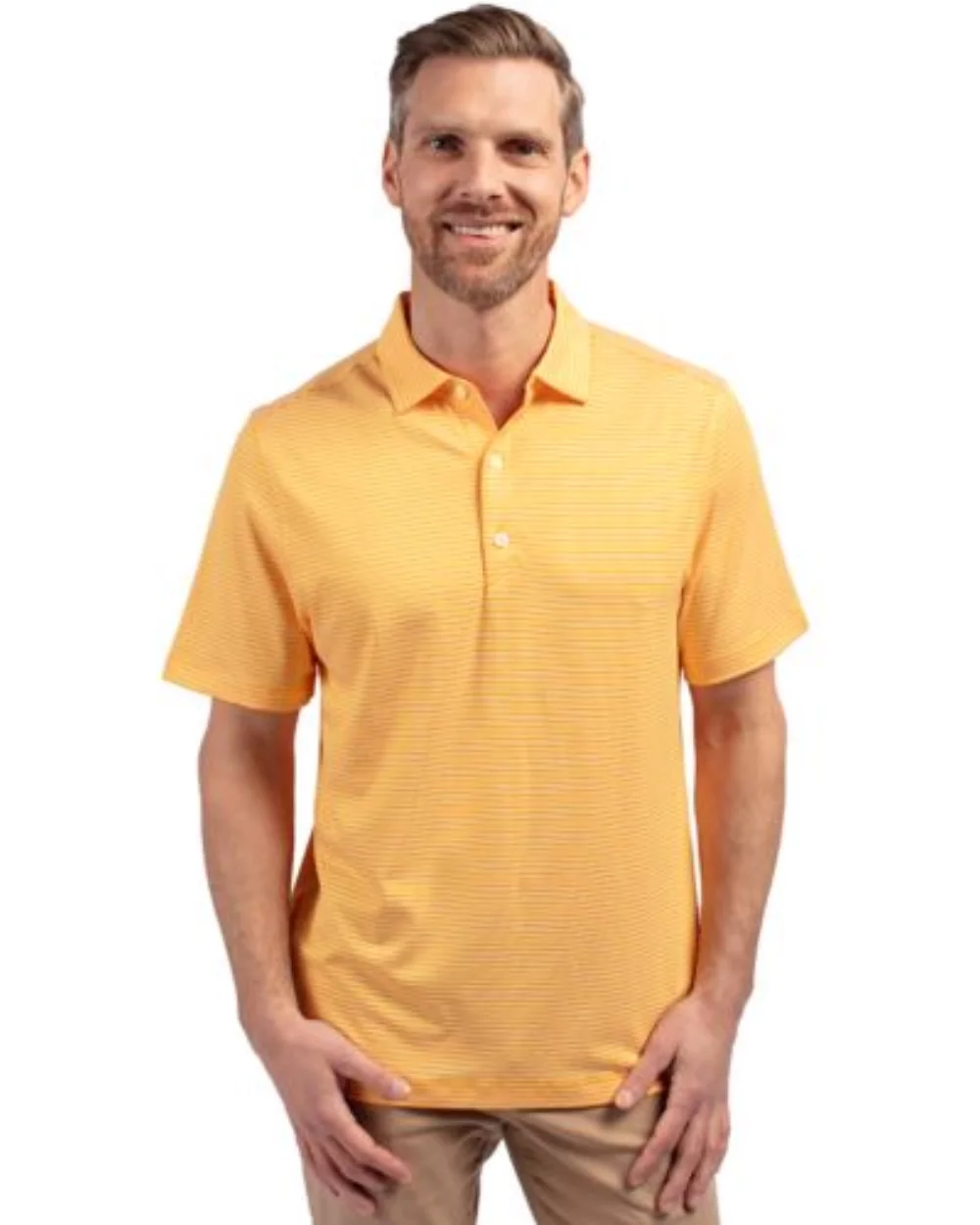 Cutter & Buck Forge Eco Double Stripe Stretch Recycled Mens Polo