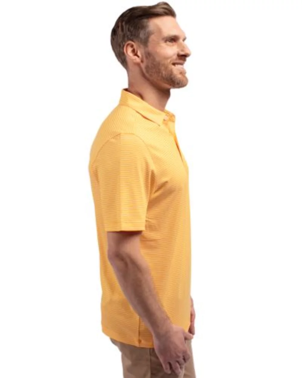 Cutter & Buck Forge Eco Double Stripe Stretch Recycled Mens Polo