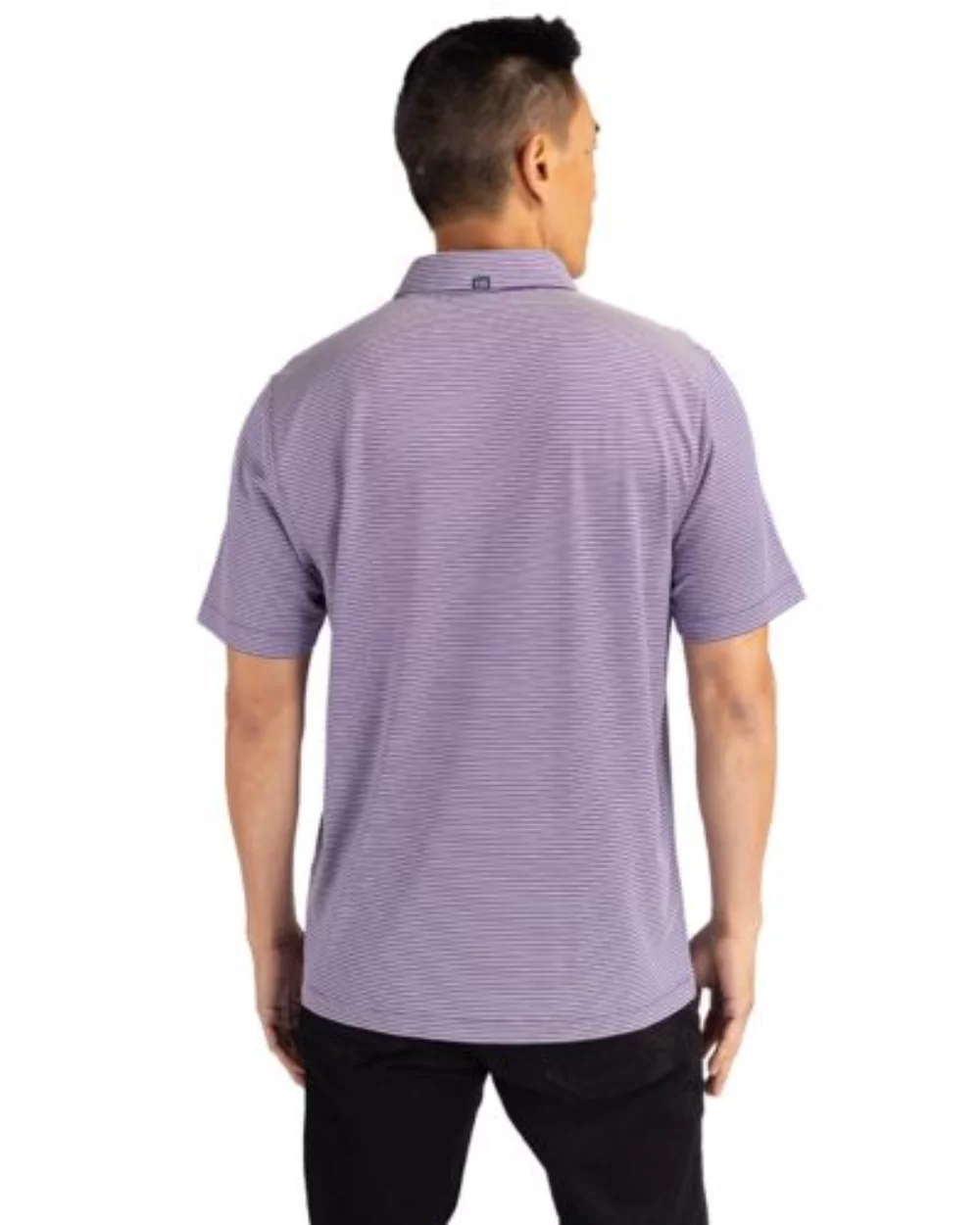 Polo Cutter & Buck Forge Eco à double rayures extensibles recyclées pour hommes de grande taille