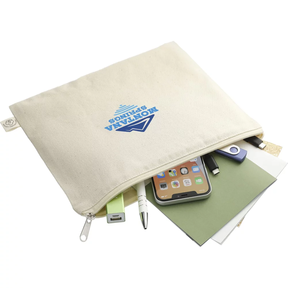 Organic Cotton Flat Travel Pouch