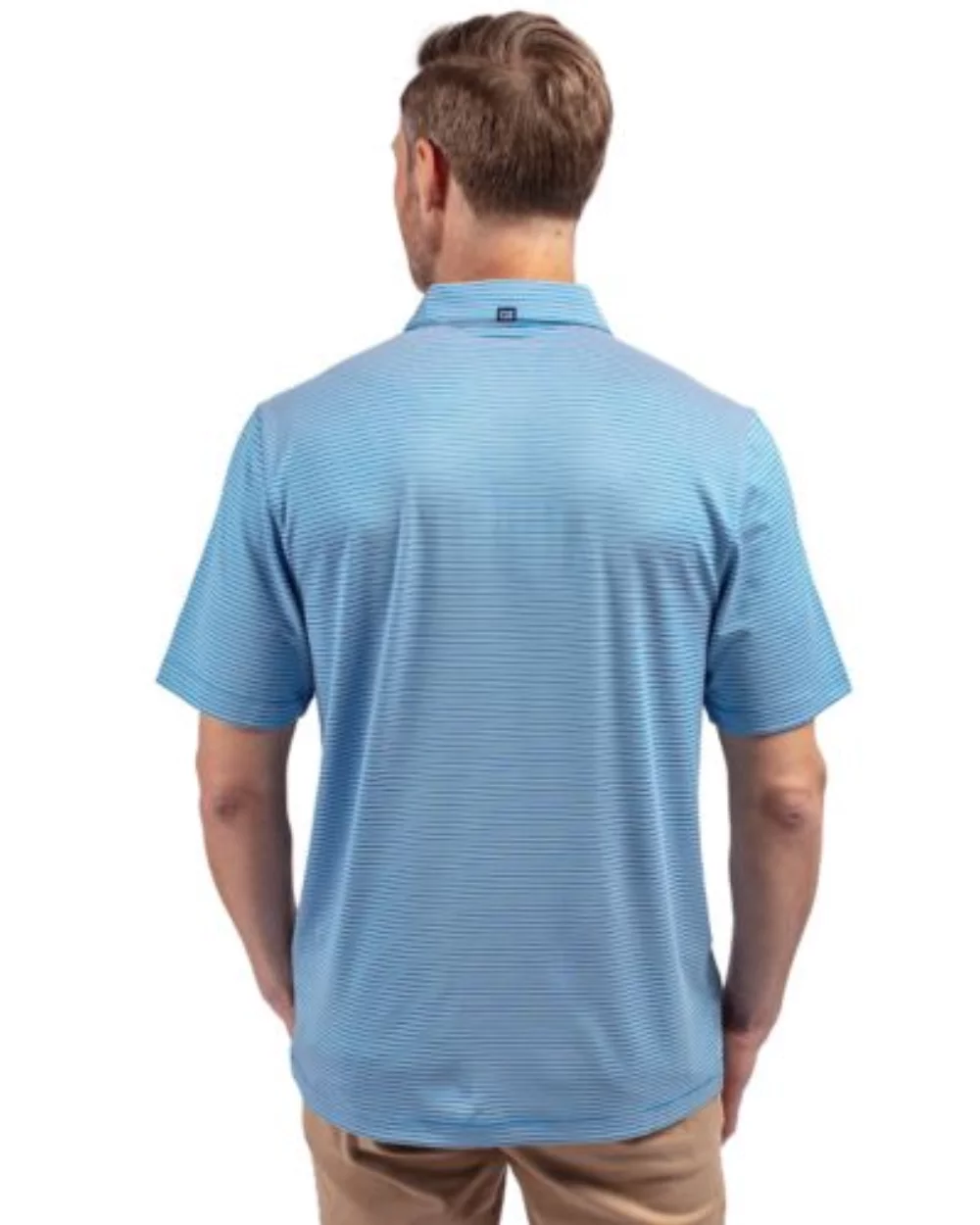 Polo Cutter & Buck Forge Eco à double rayures extensibles recyclées pour hommes de grande taille