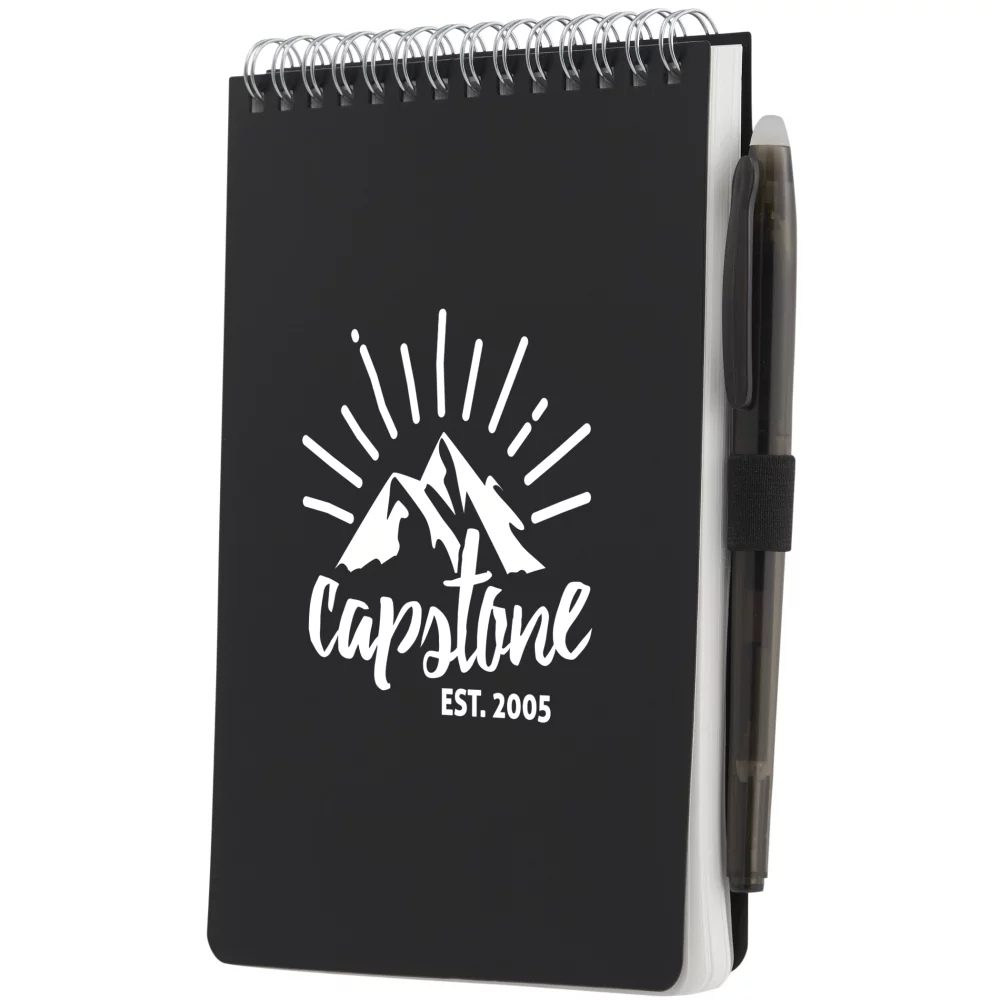 Carnet de terrain pour reporter en pierre minérale de 5" x 7" avec stylo.