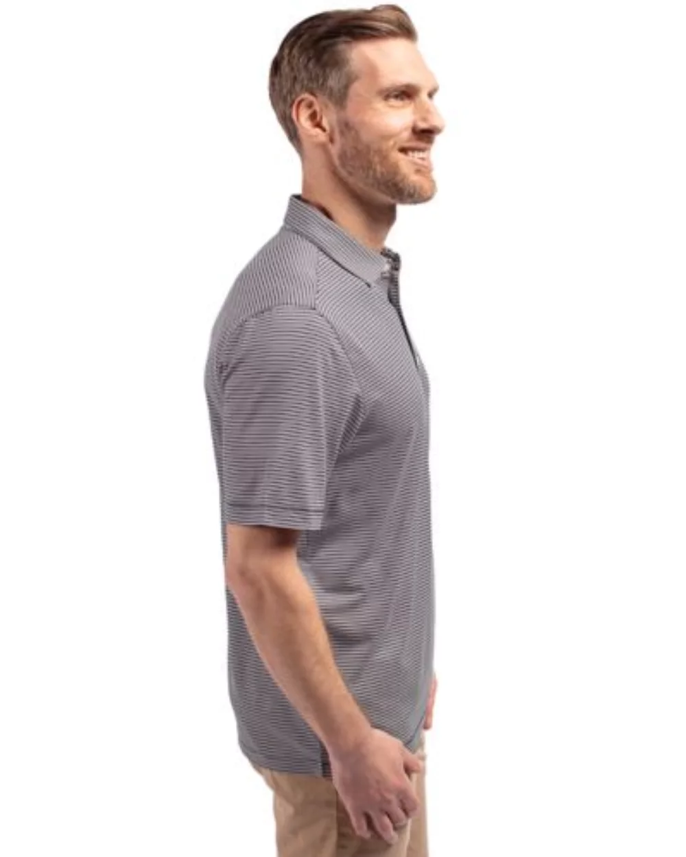 Cutter & Buck Forge Eco Double Stripe Stretch Recycled Mens Big &Tall Polo