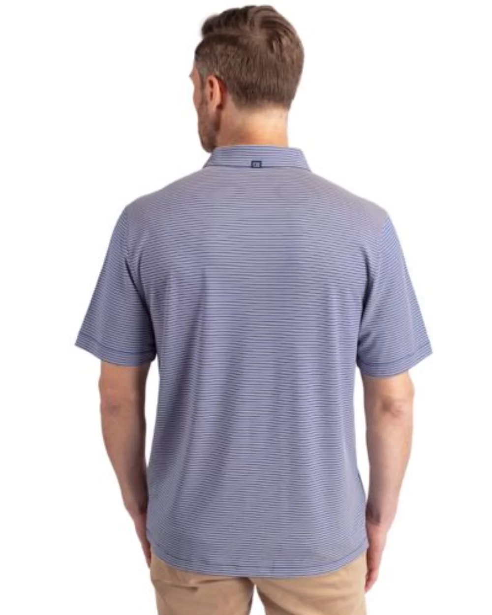 Polo Cutter & Buck Forge Eco à double rayures extensibles recyclées pour hommes de grande taille