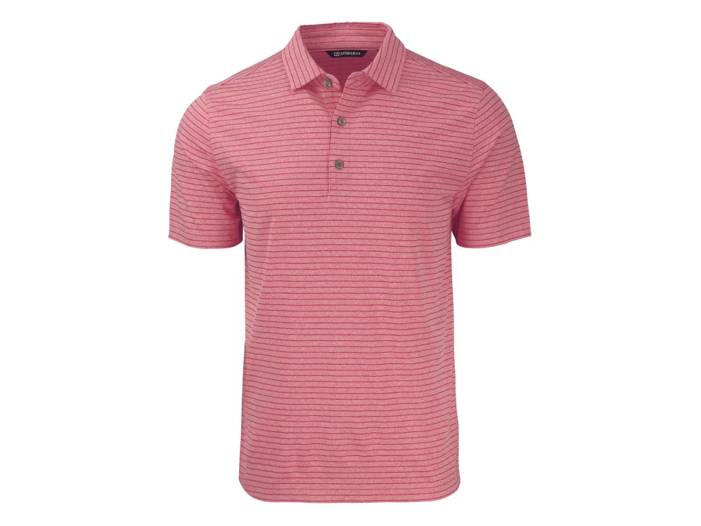 Cutter & Buck Forge Eco Heather Stripe Stretch Recycled Mens Big & Tall Polo