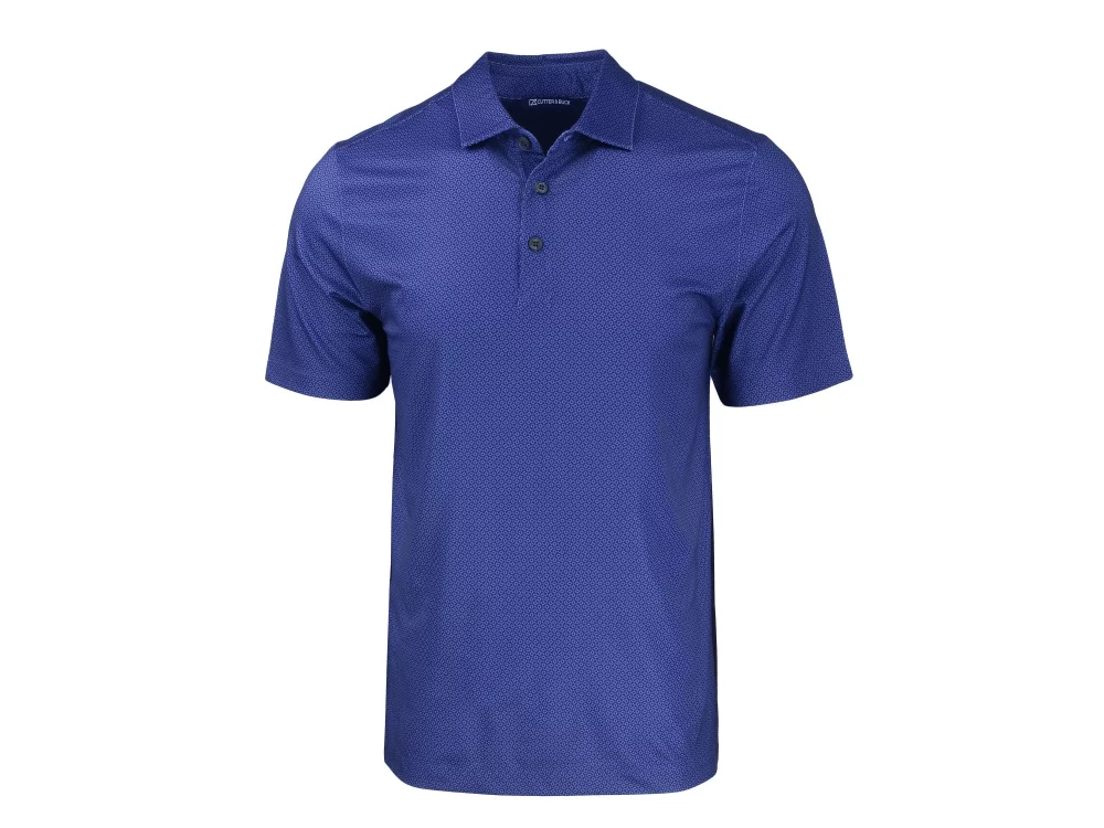 Polo Cutter & Buck Pike Eco Tonal Geo Print Stretch Recycled pour hommes grands et grands