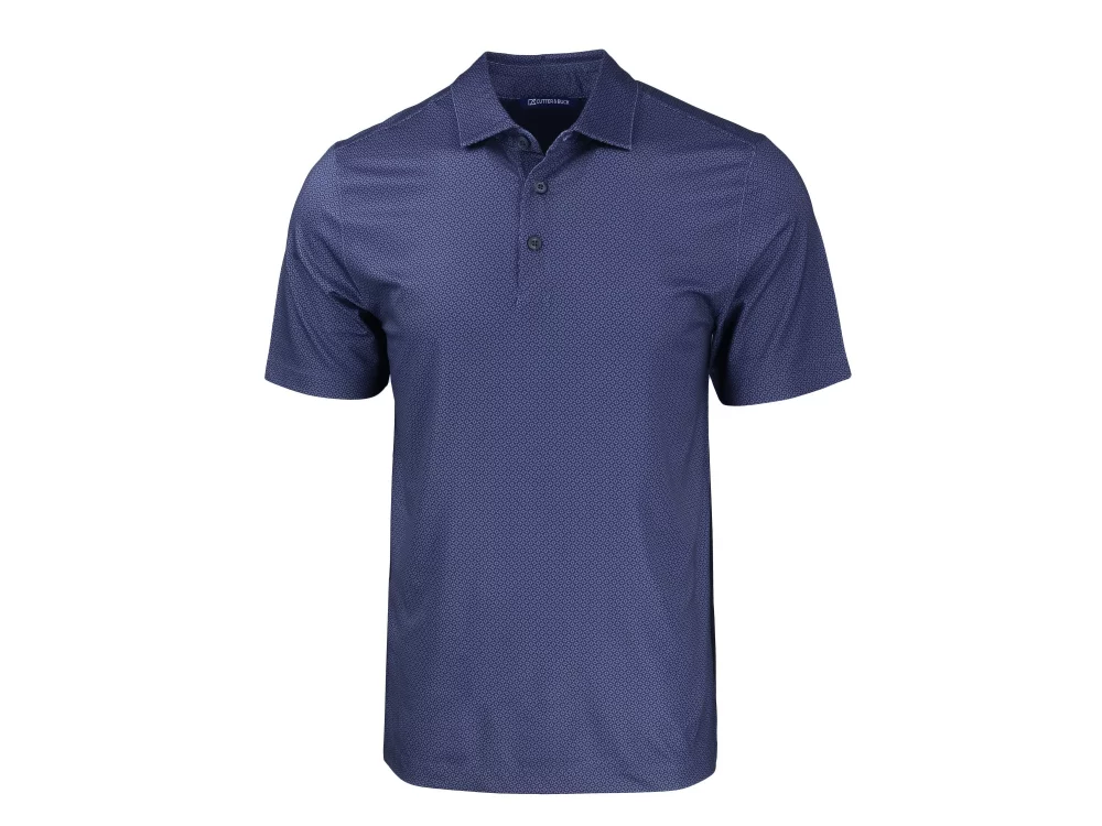 Polo Cutter & Buck Pike Eco Tonal Geo Print Stretch Recycled pour hommes grands et grands
